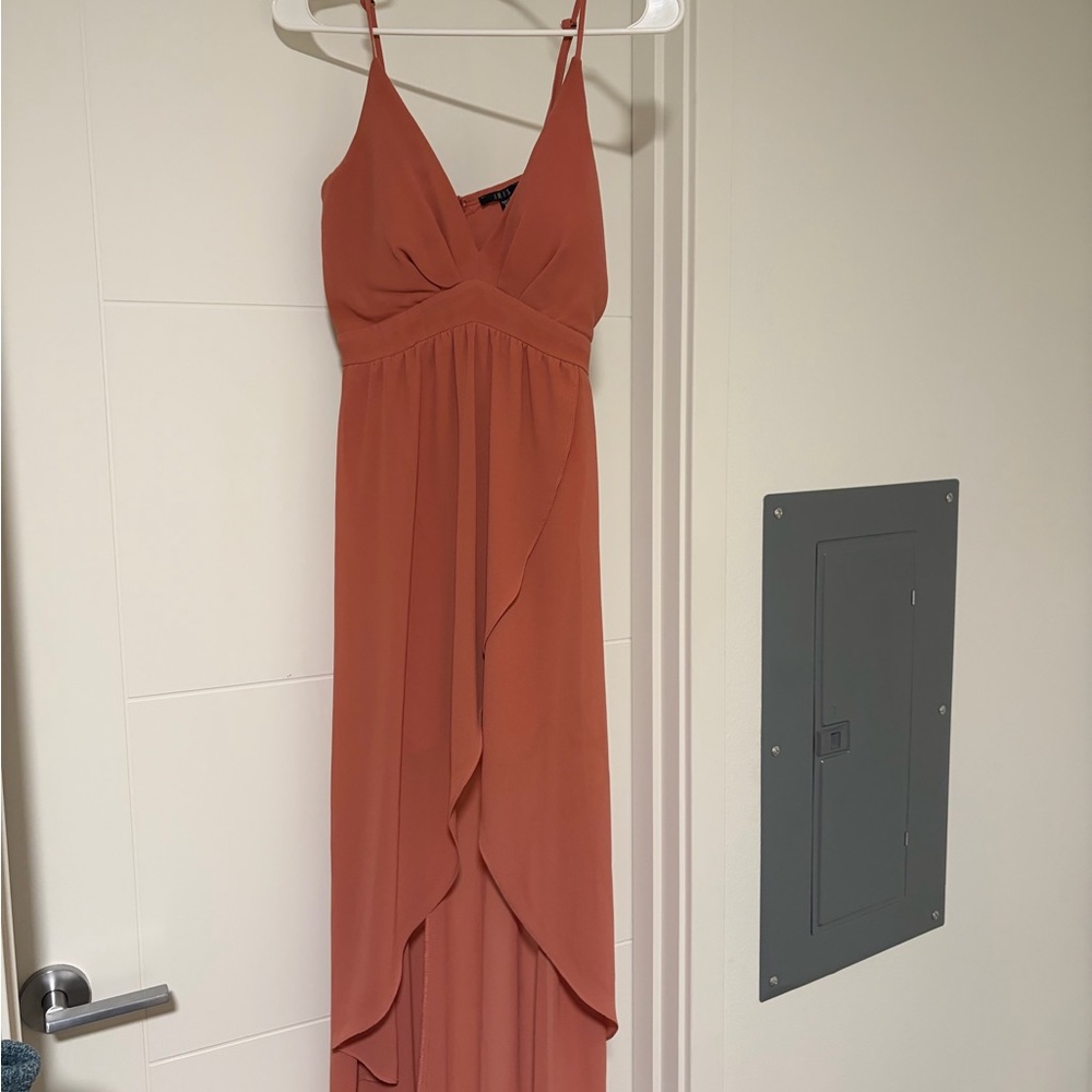 Women’s Iris High-Low Dress Salmon Size Small